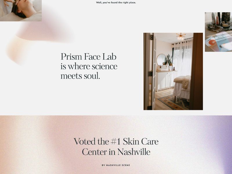 Prism Face Lab home page gradient styles.